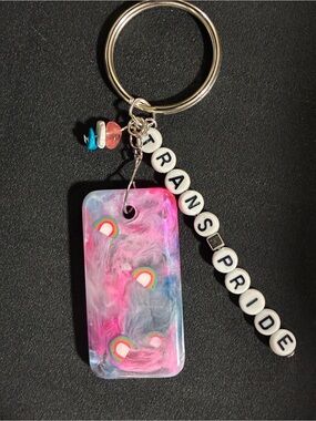 Pride Month Transgender pride keychain or bag charm